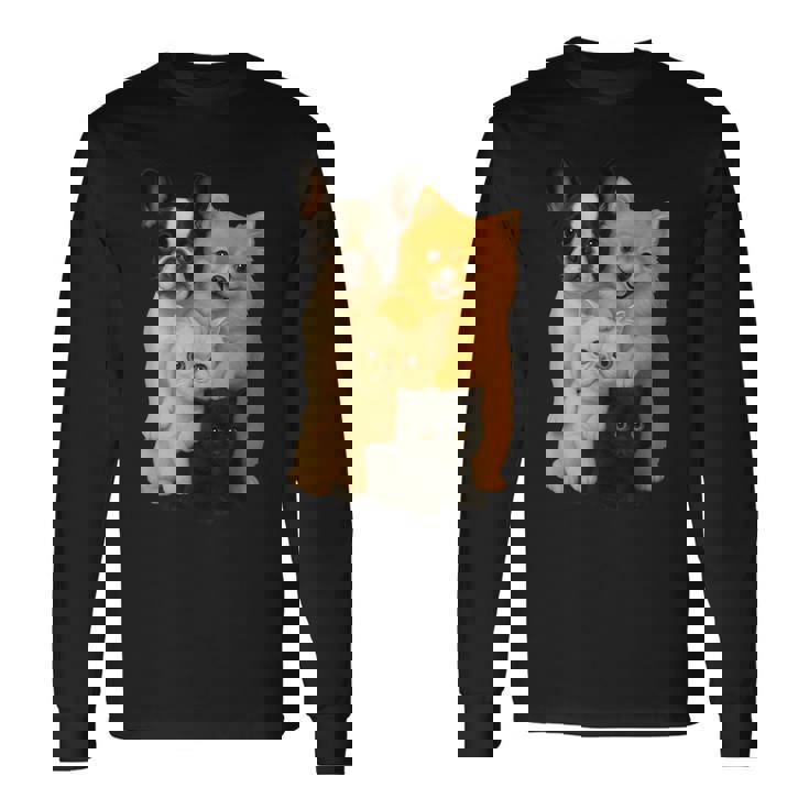 フレンチブルドッグ ポメラニアン エキゾチック ショートヘア マンチキン 猫 長袖Tシャツ