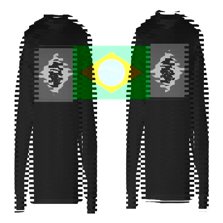 ブラジル レディース メンズ キッズ 左胸 ブラジル国旗 長袖Tシャツ