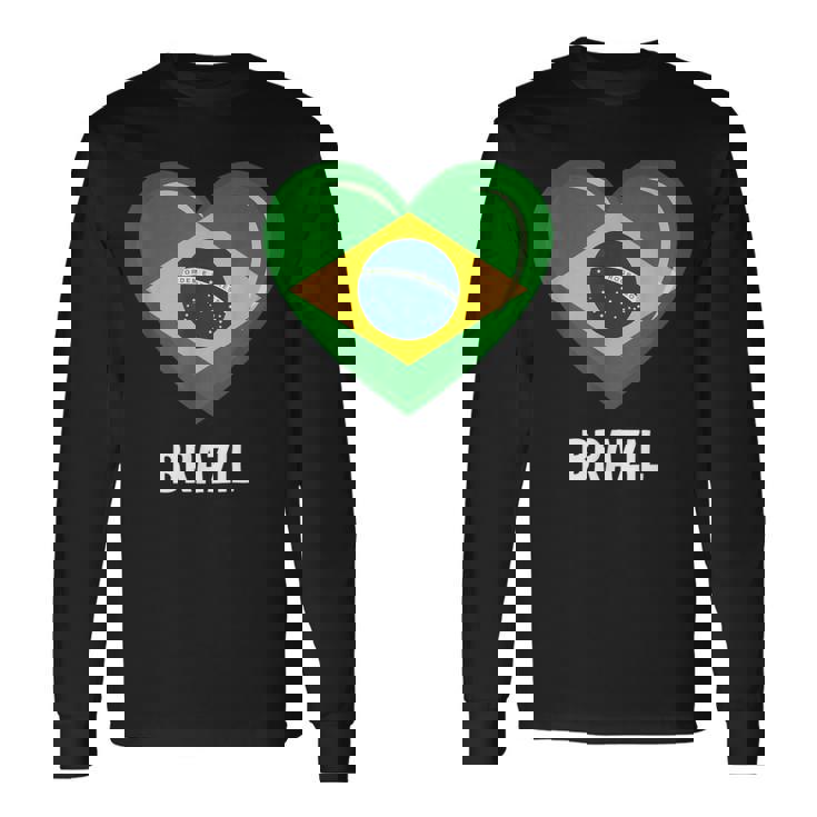 ブラジル国旗シャツ 長袖Tシャツ
