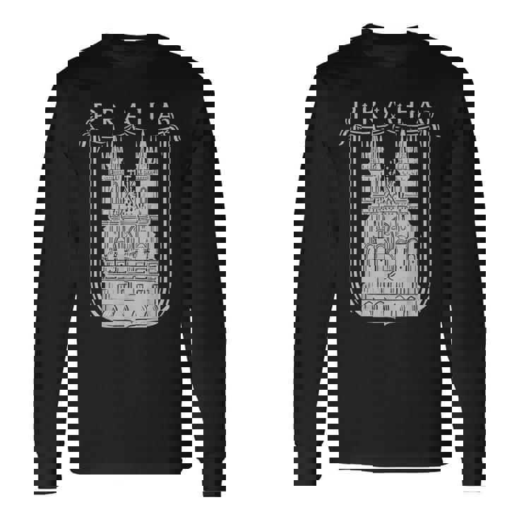 プラハ チェコ共和国 Ex チェコスロバキア お土産 プラハ 長袖Tシャツ