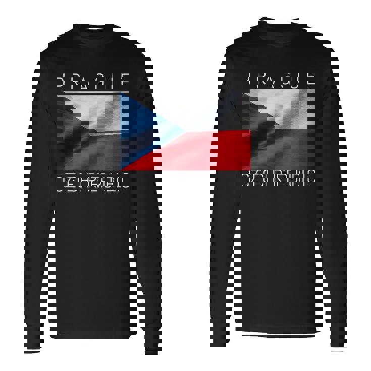 プラハtシャツ 素敵なチェコ共和国の国旗 お土産 長袖Tシャツ