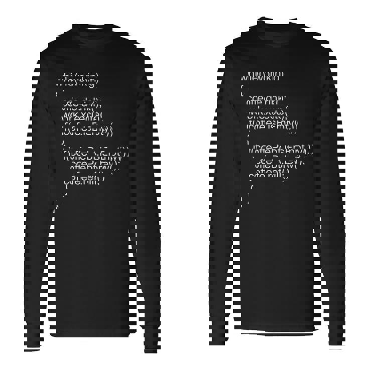 プログラマー向けソースコードプログラムコード 長袖Tシャツ