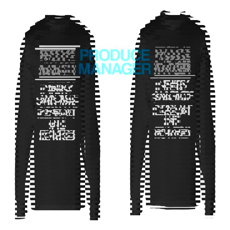プロデュースマネージャー 食料品店スーパーバイザー 長袖Tシャツ