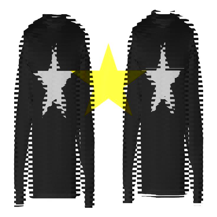 ベトナム国旗 ベトナム国旗 ベトナム国旗 赤と黄色の星 長袖Tシャツ