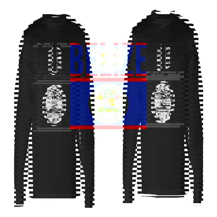 ベリーズ ベリーズの国旗 長袖Tシャツ