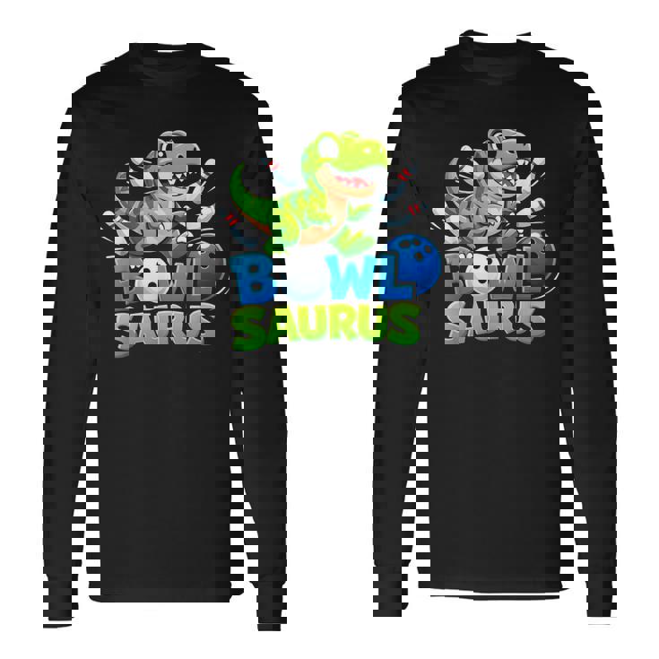 ボウリング 恐竜 Tレックス キュート グラフィック キッズ 幼児 男の子 ボウラー 長袖Tシャツ ギフトのアイデア