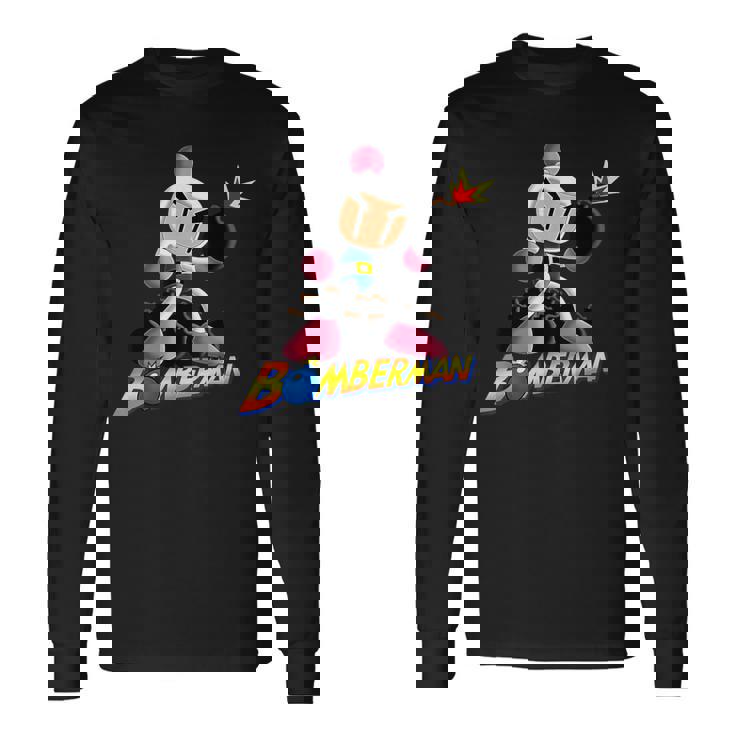 ボンバーマン 爆撃 爆破 レトロ ゲーマー ノスタルジア クラシック 長袖Tシャツ