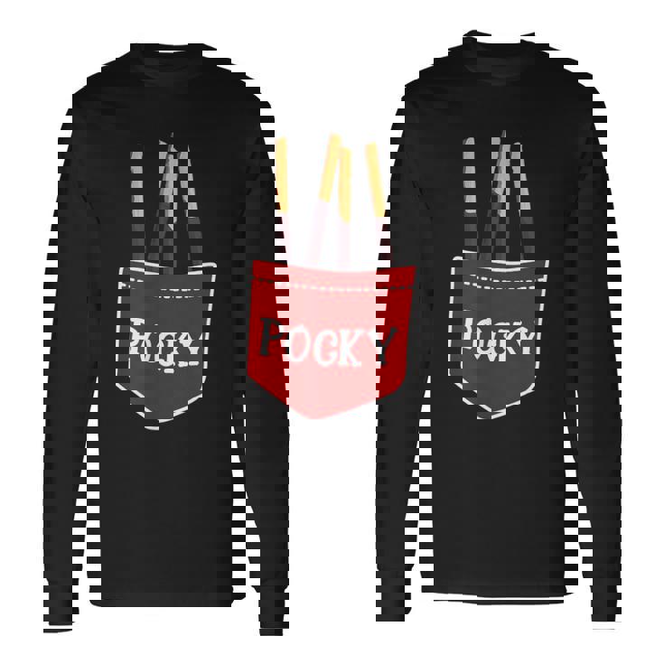 ポッキーポケット チョコレート ジャパン デザート 楽しいギフト 長袖Tシャツ
