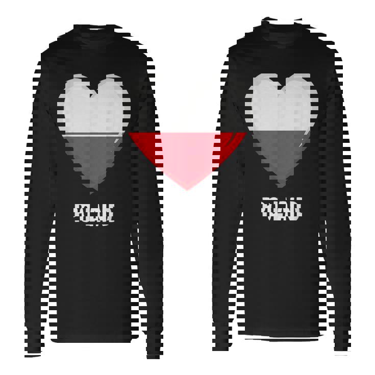 ポーランド国旗シャツ 長袖Tシャツ