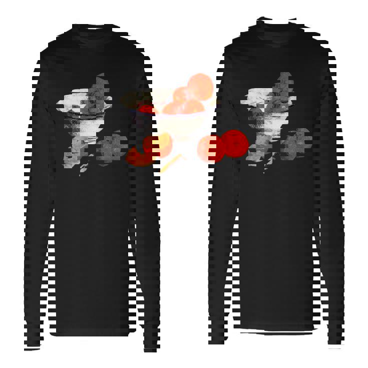 ポール・ゴーギャン 静物画 オレンジデザイン 長袖Tシャツ