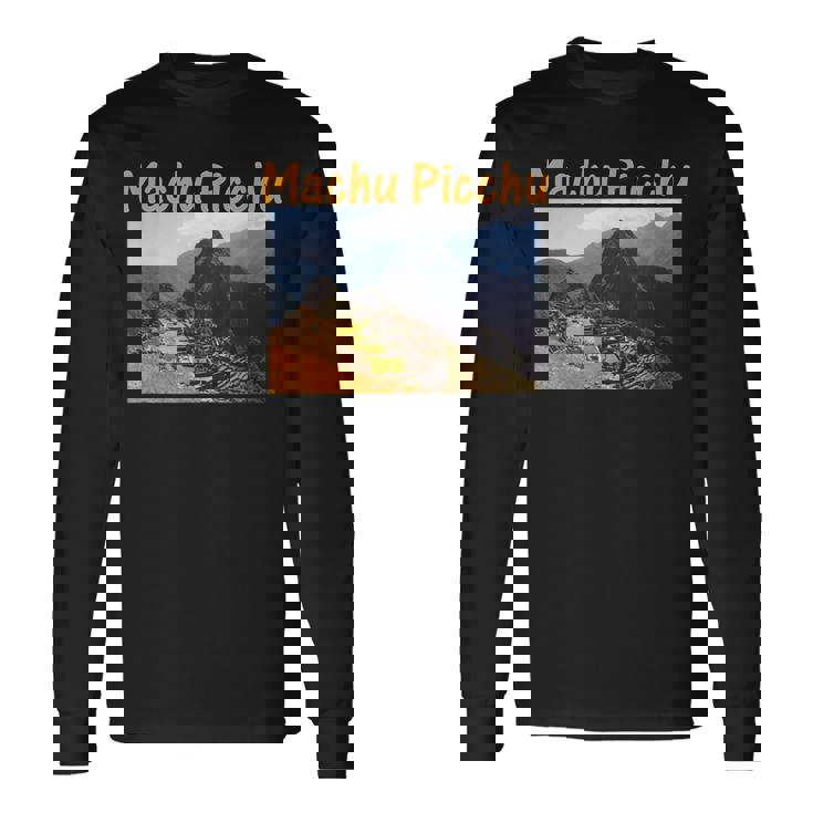 マチュピチュペルー遺跡 日の出 長袖Tシャツ