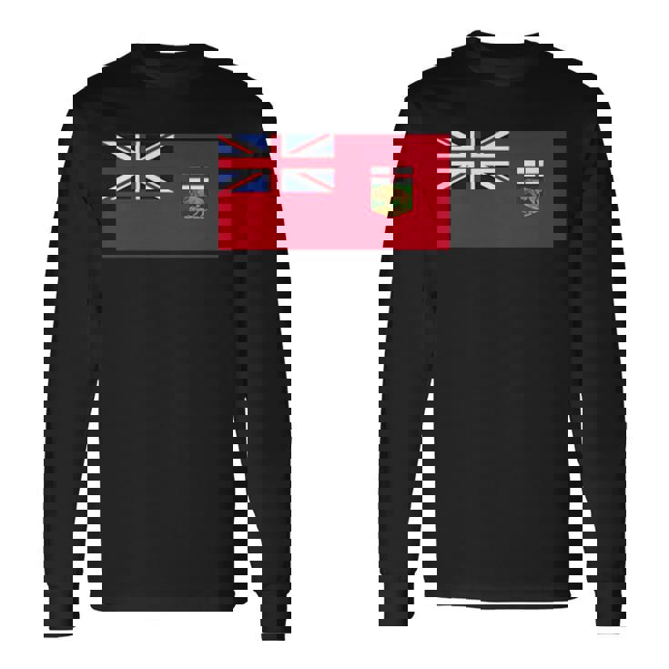 マニトバ州 紋章 カナダ国旗 ウィニペグ 長袖Tシャツ