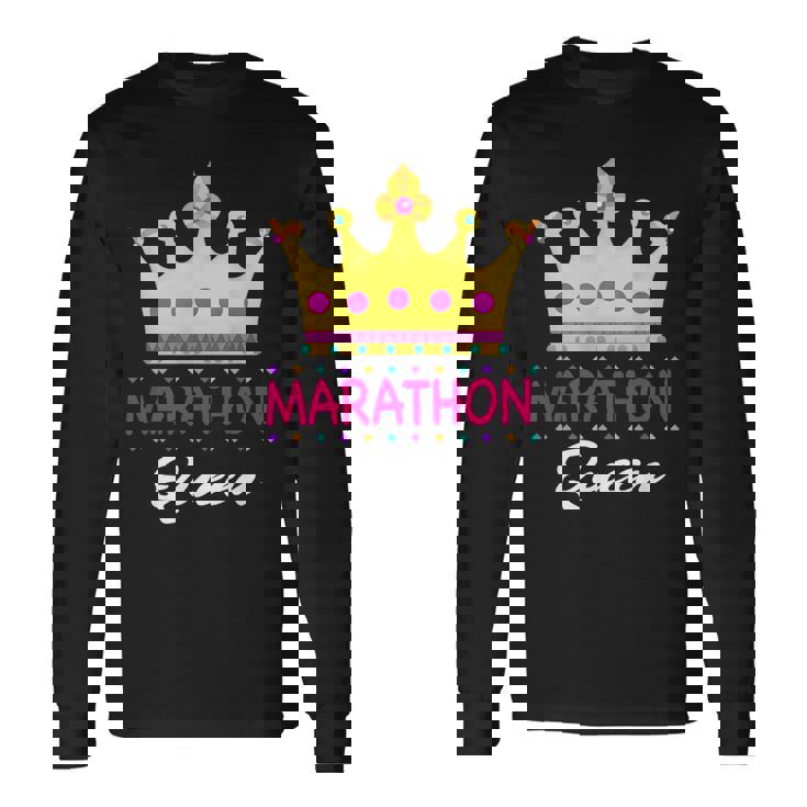 マラソン クイーン ランナー ランニング マラソン 好き 面白い 長袖Tシャツ