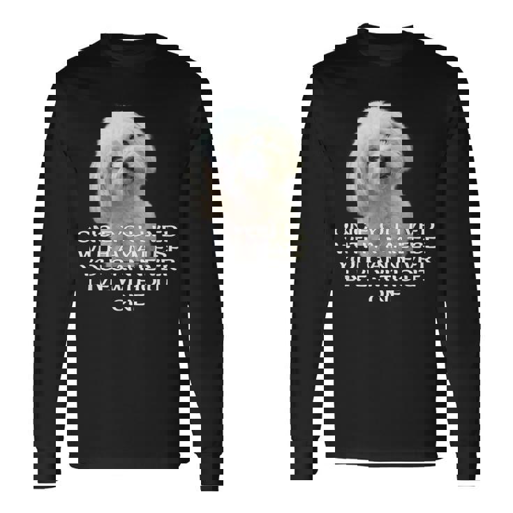 マルチーズ犬愛好家 子犬オーナー 真の愛 引用句デザイン 長袖Tシャツ