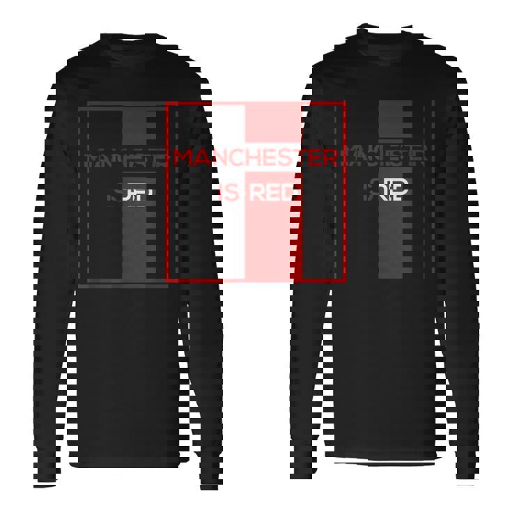 マンチェスター・イズ・レッド・ファニー・ユナイテッド・フットボール・サポーター 長袖Tシャツ