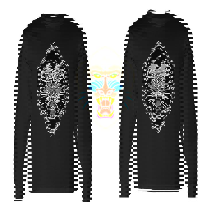 マンドリルモンキー 長袖tシャツ 長袖Tシャツ
