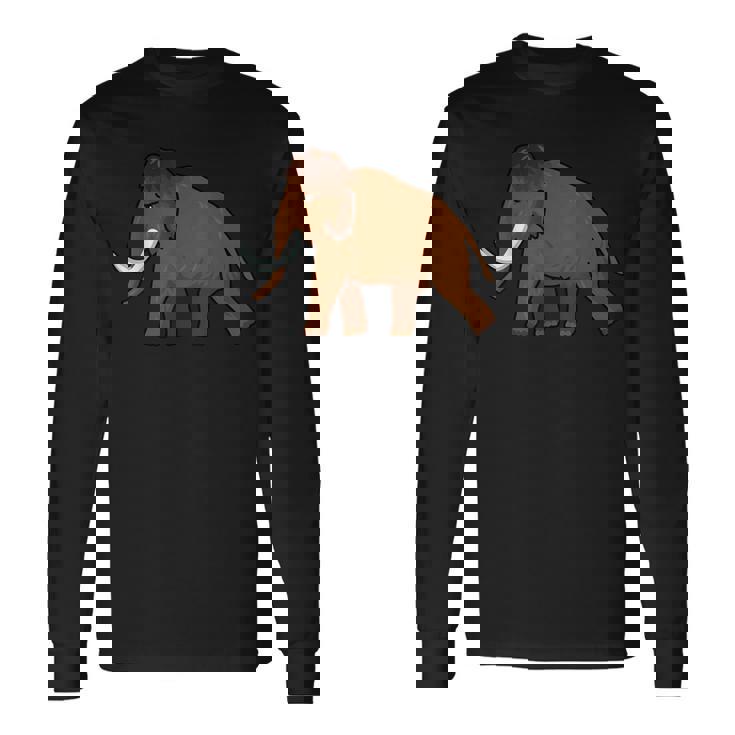 マンモス・ウーリー・エレファント・ビッグ・アイスミュージアム・マンモス・マストドン 長袖Tシャツ