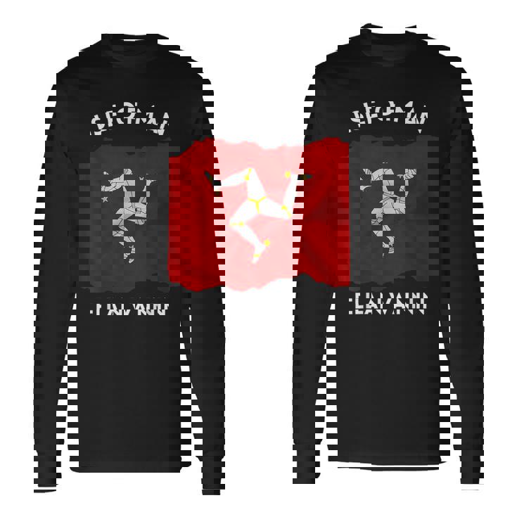 マン島国旗 マンクス語「エラン・ヴァンニン」トリスケリオン 長袖Tシャツ