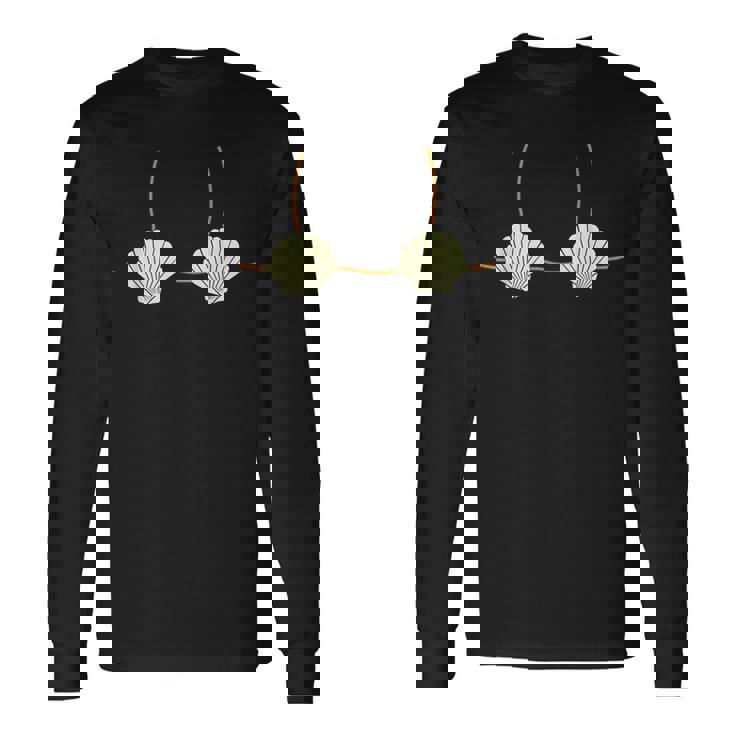 マーメイド貝殻ビキニトップ 面白い 長袖Tシャツ