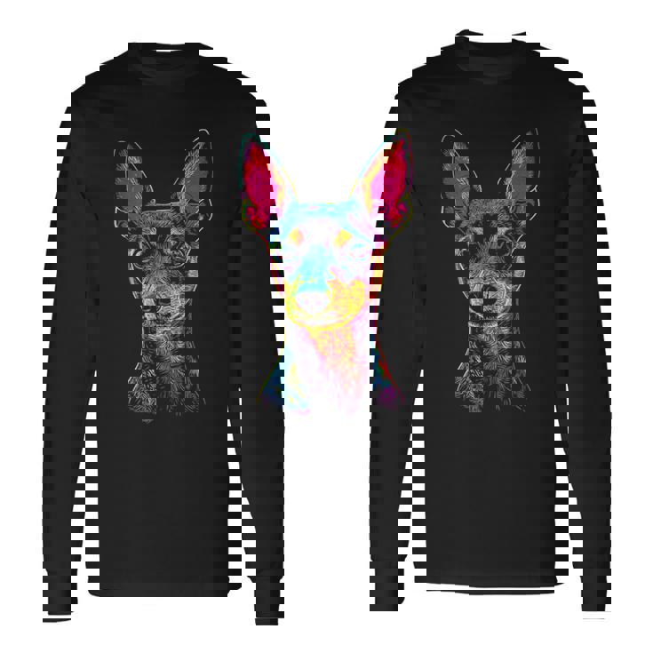 ミニチュアピンシャー 犬 モチーフ ペット ミニチュア ピンシャー 長袖Tシャツ