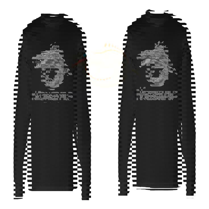 モササウルス 恐竜 海洋爬虫類 古代海洋生物 長袖Tシャツ