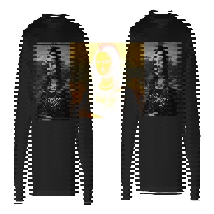 モナリザ パンク風 パロディデザイン 長袖Tシャツ