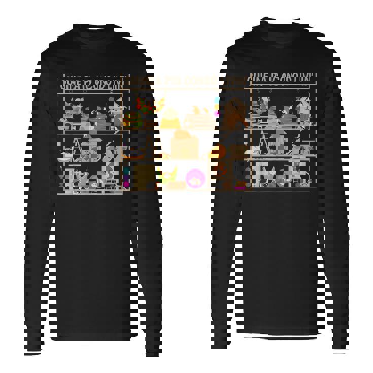 モルモットのコンドの生活のおもちゃヘイベッドの隠れ家の家 長袖Tシャツ