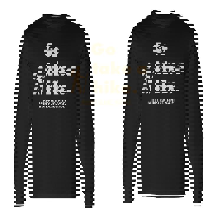 モンブランフランスgo Take A Hike レトロ 長袖Tシャツ