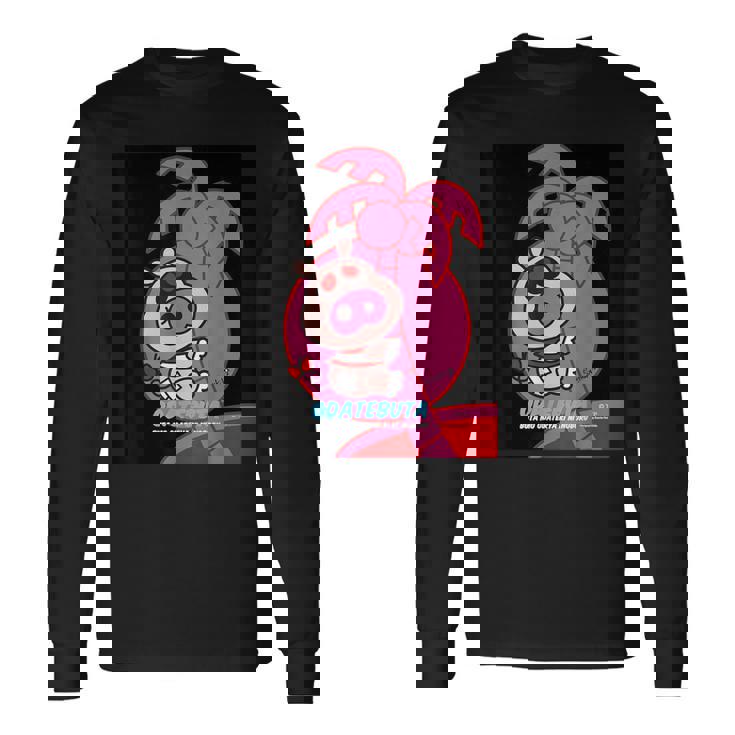 ヤッターマン 吉田すずかデザインa（おだてブタ） 長袖Tシャツ