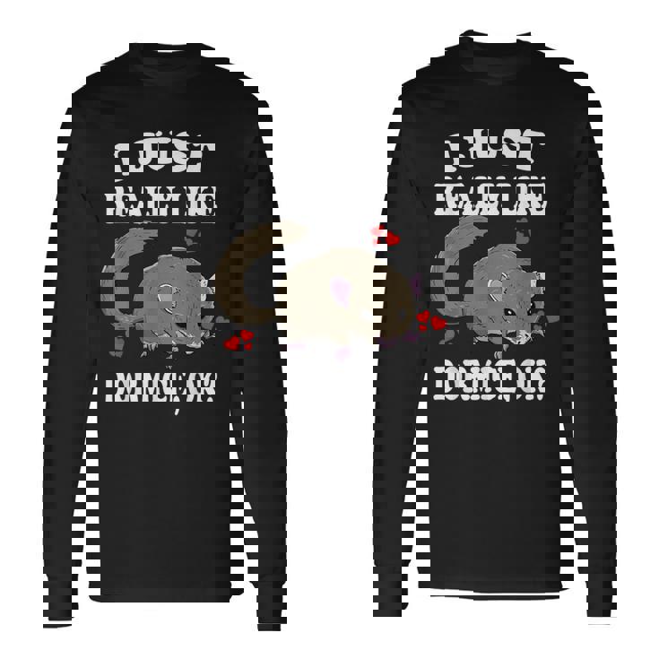 ヤマネのヤマネペットが本当に好き 長袖Tシャツ