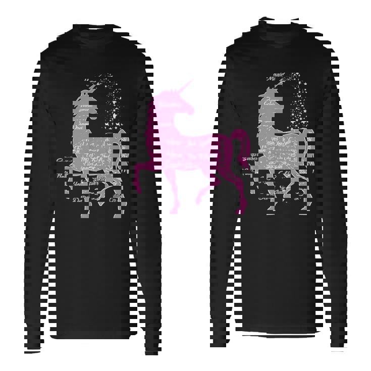 ユニコーン 解剖学 面白い ユニコーンの解剖学 長袖Tシャツ