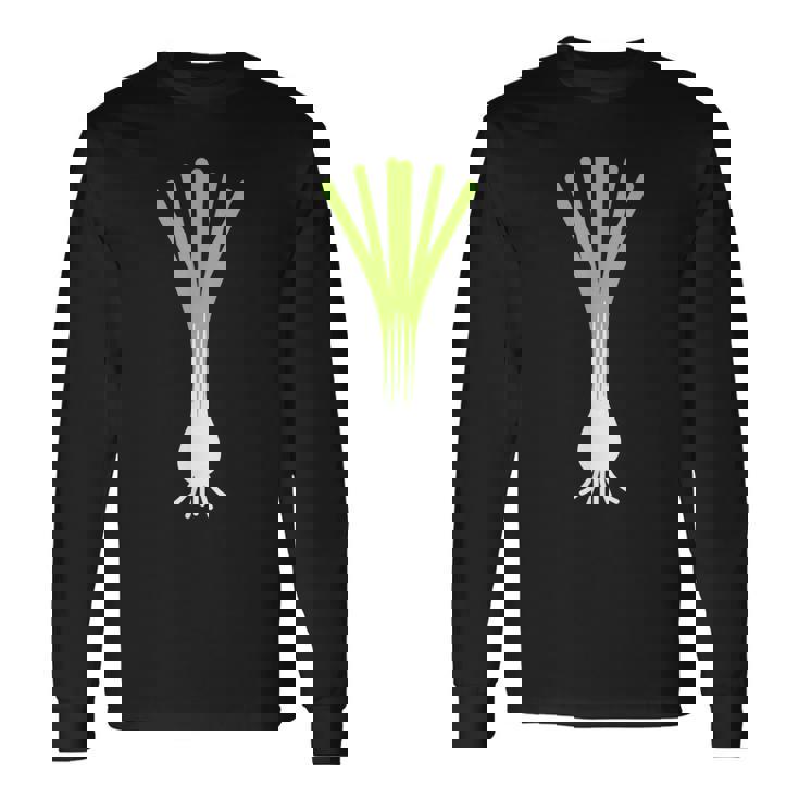 ユーモアリークミニマリスト野菜シンプルなネギ 長袖Tシャツ