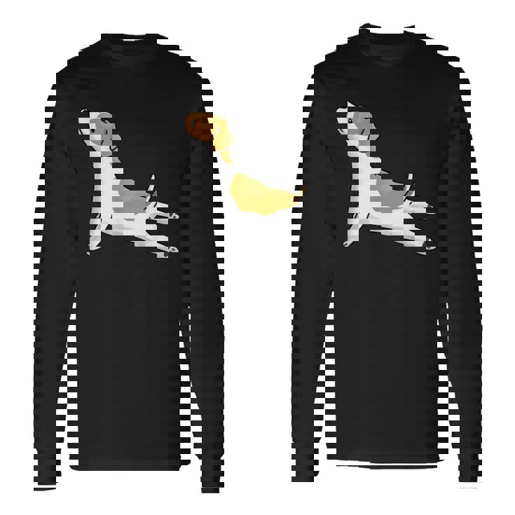 ヨガジャック・ラッセル・テリア犬 長袖Tシャツ