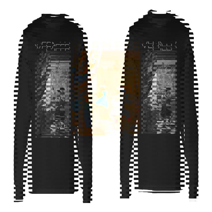 ヨハネス・フェルメール 絵画の芸術 長袖Tシャツ