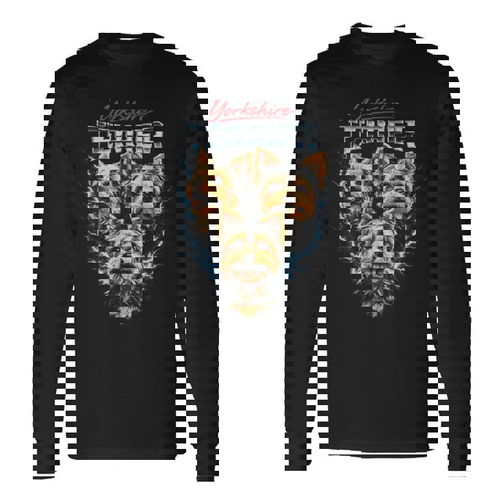 ヨークシャーテリア ヘビーメタル 犬 ブーツレッグスタイル ヨーキー 長袖Tシャツ