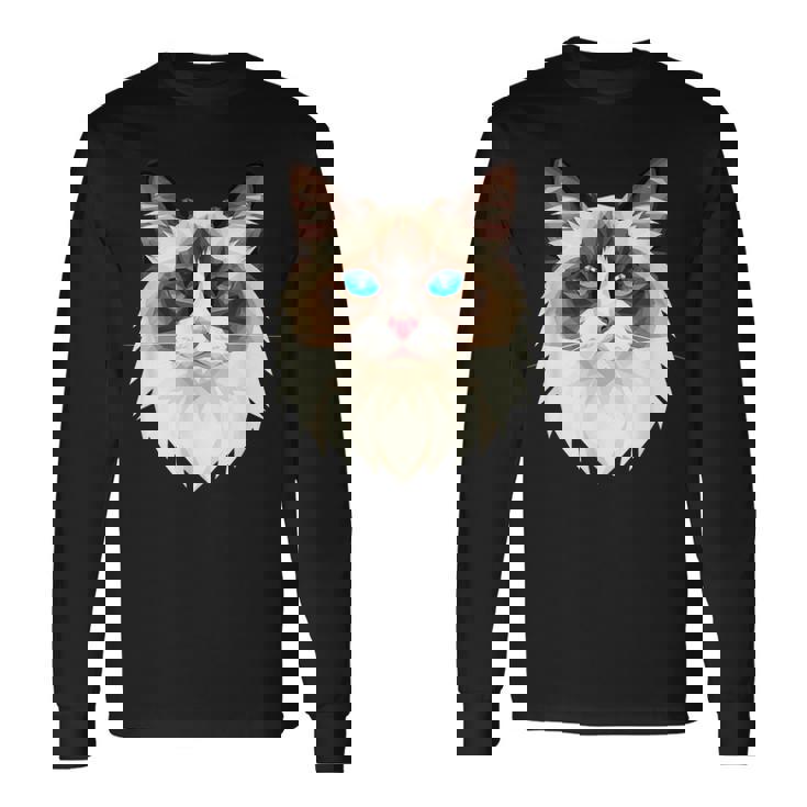 ラグドール猫ラグドール猫猫ママ甘いラグドール猫 長袖Tシャツ