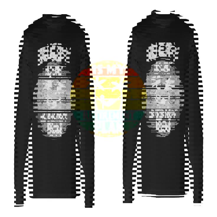 ラグビーは私の退職金制度 ラグビー部の年金受給者 長袖Tシャツ