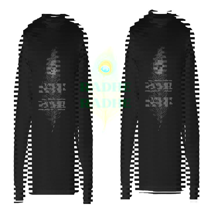 ラデ ラデ ヒンディー語 インド ブラジュ 表現 挨拶 クリシュナ 長袖Tシャツ