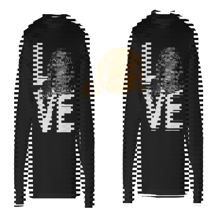 ラブラドールラブチョコレートラボラバー 長袖Tシャツ