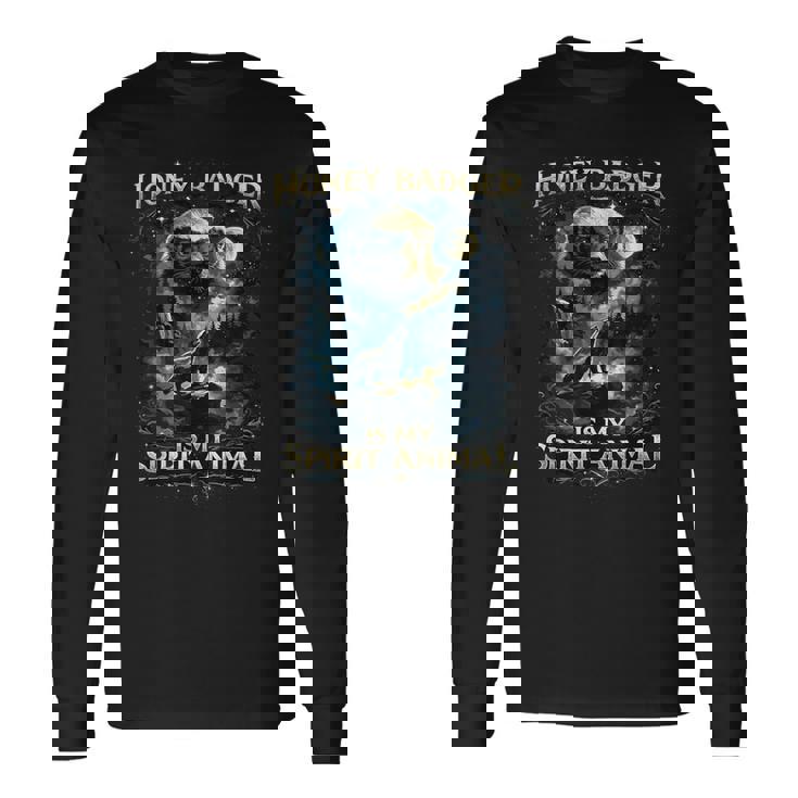 ラーテルは私のスピリットアニマルです 野生動物愛好家 長袖Tシャツ