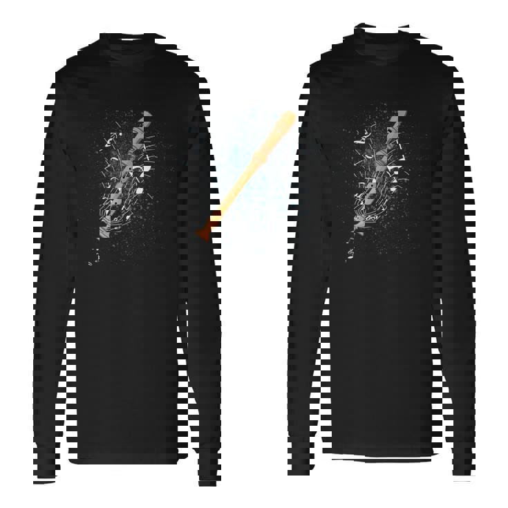 リコーダー 楽器 オーケストラ ミュージシャン ギフト 長袖Tシャツ