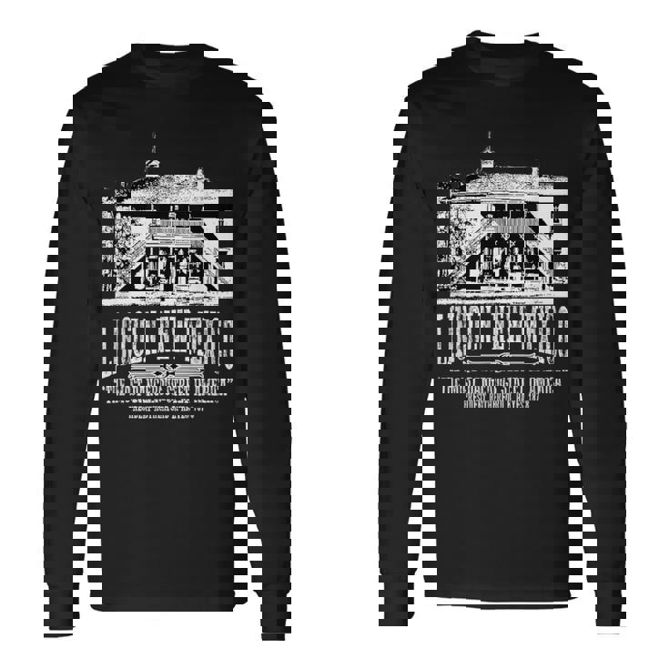 リンカーンニューメキシコ旧裁判所ビリー・ザ・キッド・エスケープス 長袖Tシャツ ギフトのアイデア