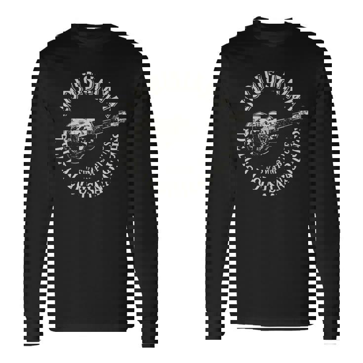ルイジアナ スワンプ ブルースアメリカンギター 音楽 ビンテージ 長袖tシャツ 長袖Tシャツ