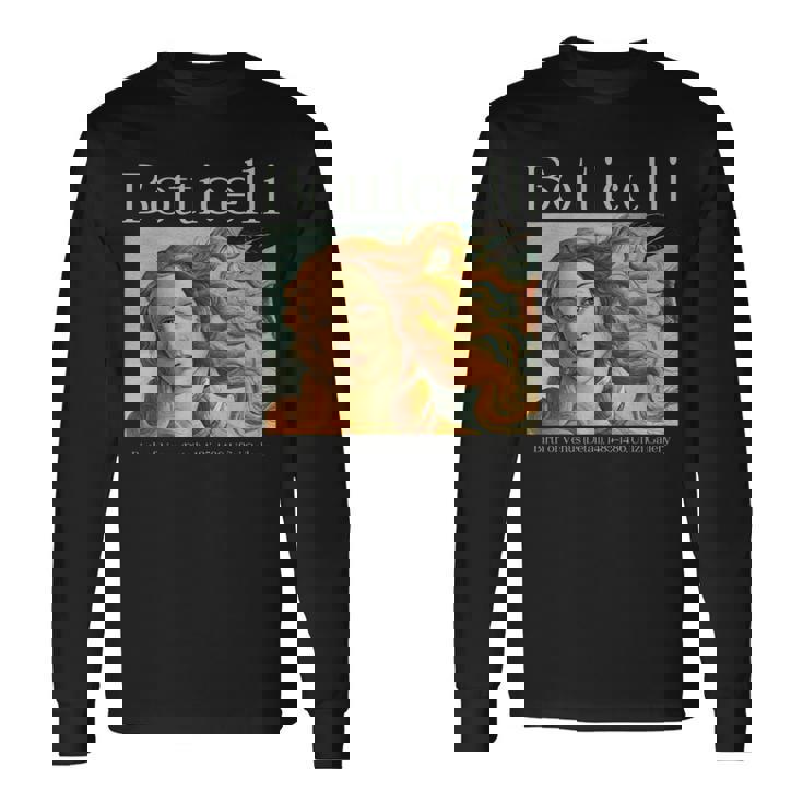 ルネッサンス美的ボッティチェリ ヴィーナスの誕生 アートデザイン 長袖tシャツ 長袖Tシャツ