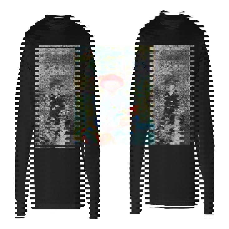 ルノワール二人の姉妹（テラス） 長袖Tシャツ