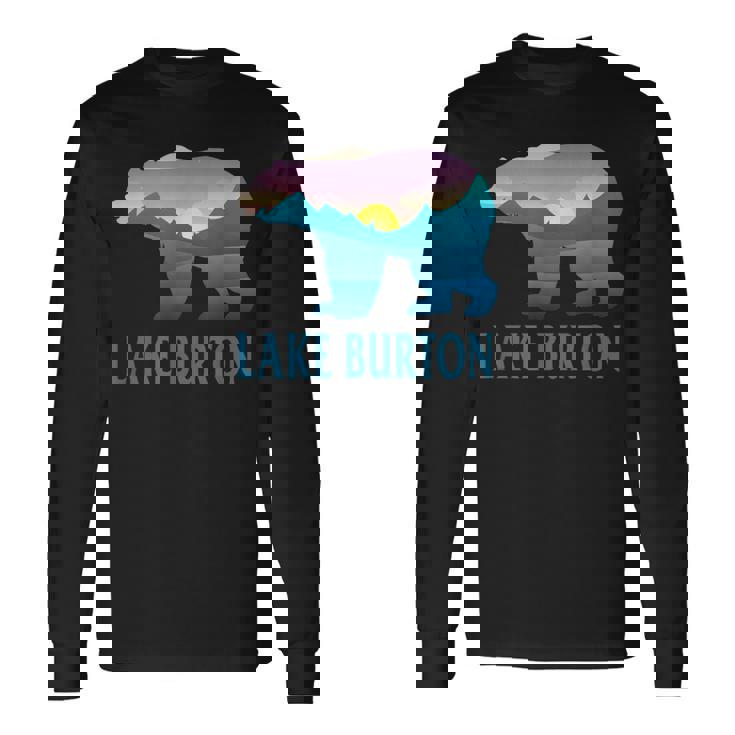 レイク・バートン 山 パープル セッティング ヒマワリ ネイチャーウッド 長袖Tシャツ