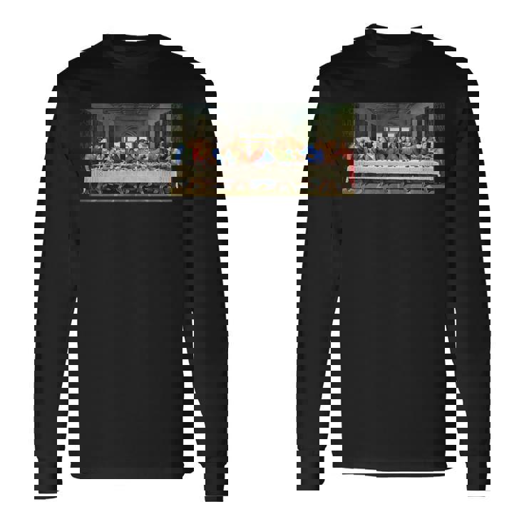 レオナルド・ダ・ヴィンチによる最後の晩餐1495 長袖tシャツ 長袖Tシャツ