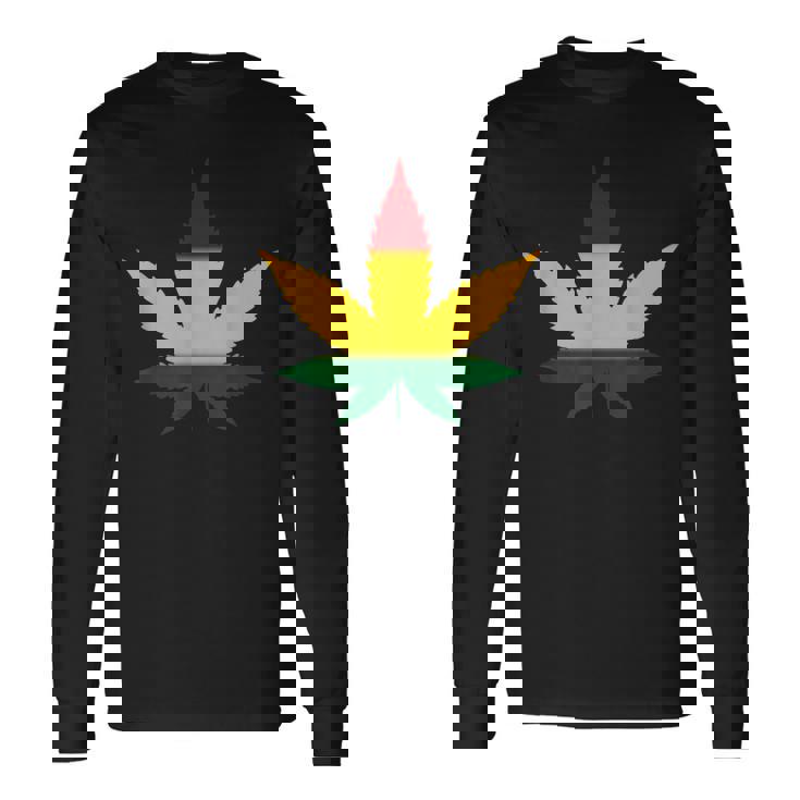 レゲエtシャツとラスタカラーtシャツ メンズ 長袖Tシャツ