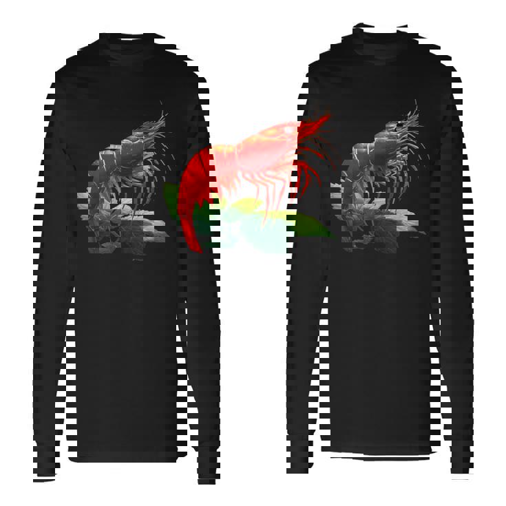 レッドチェリー シュリンプ ブリーダー ネオカラディナ 淡水水槽 長袖Tシャツ