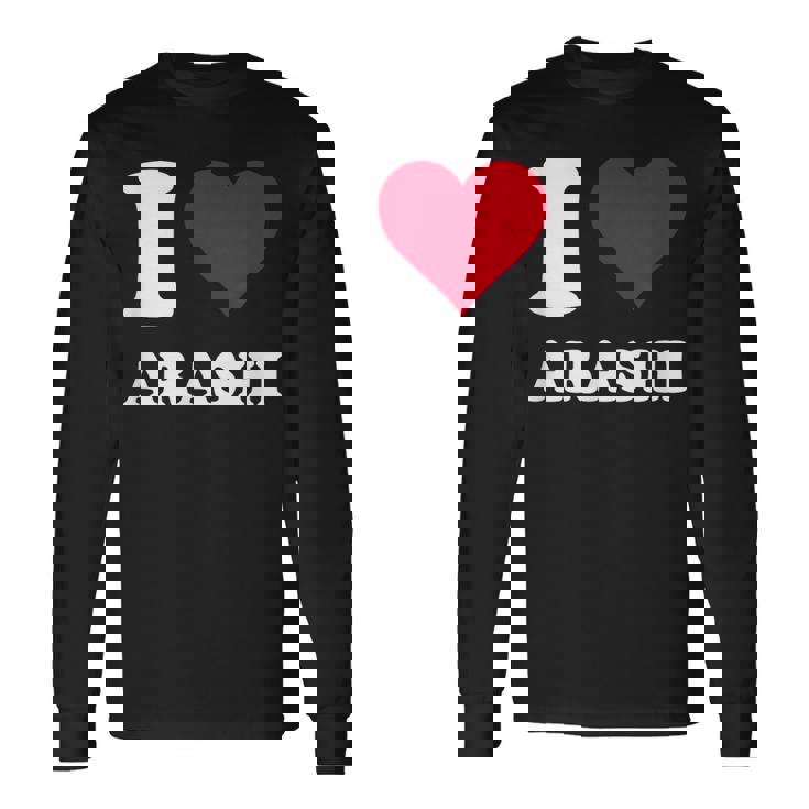 レッドハート I Love Arashi 長袖Tシャツ